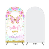 Lofaris Butterfly Theme Gold Glitter Double Sided Arch Backdrop